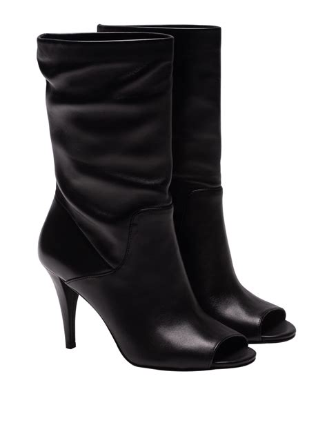 NWT MICHAEL Michael Kors Elaine Open Toe Boots, Black 